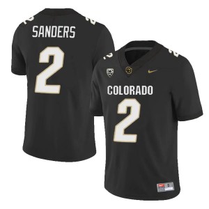 Men's Colorado Buffaloes #2 Shedeur Sanders Black Football Stitched Jersey 606592-750