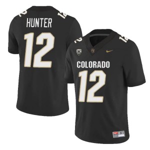 Mens Colorado Buffaloes #12 Travis Hunter Black Official Jersey 753138-471