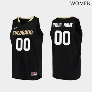 Women's UC Colorado #00 Custom Black Stitch Jerseys 643870-987
